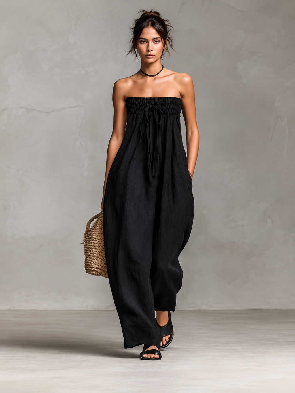 Marina | Mono elegante sin tirantes