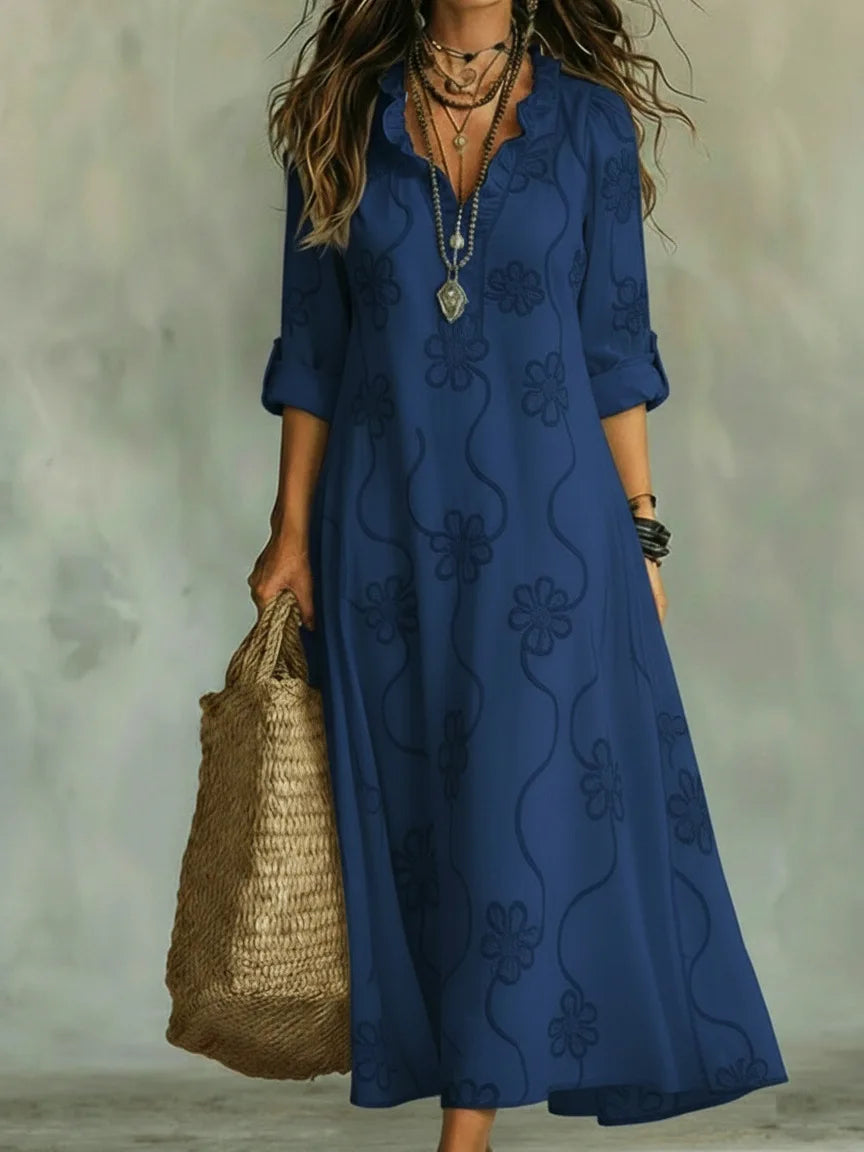 Vestido largo de verano con estampado floral Sienna