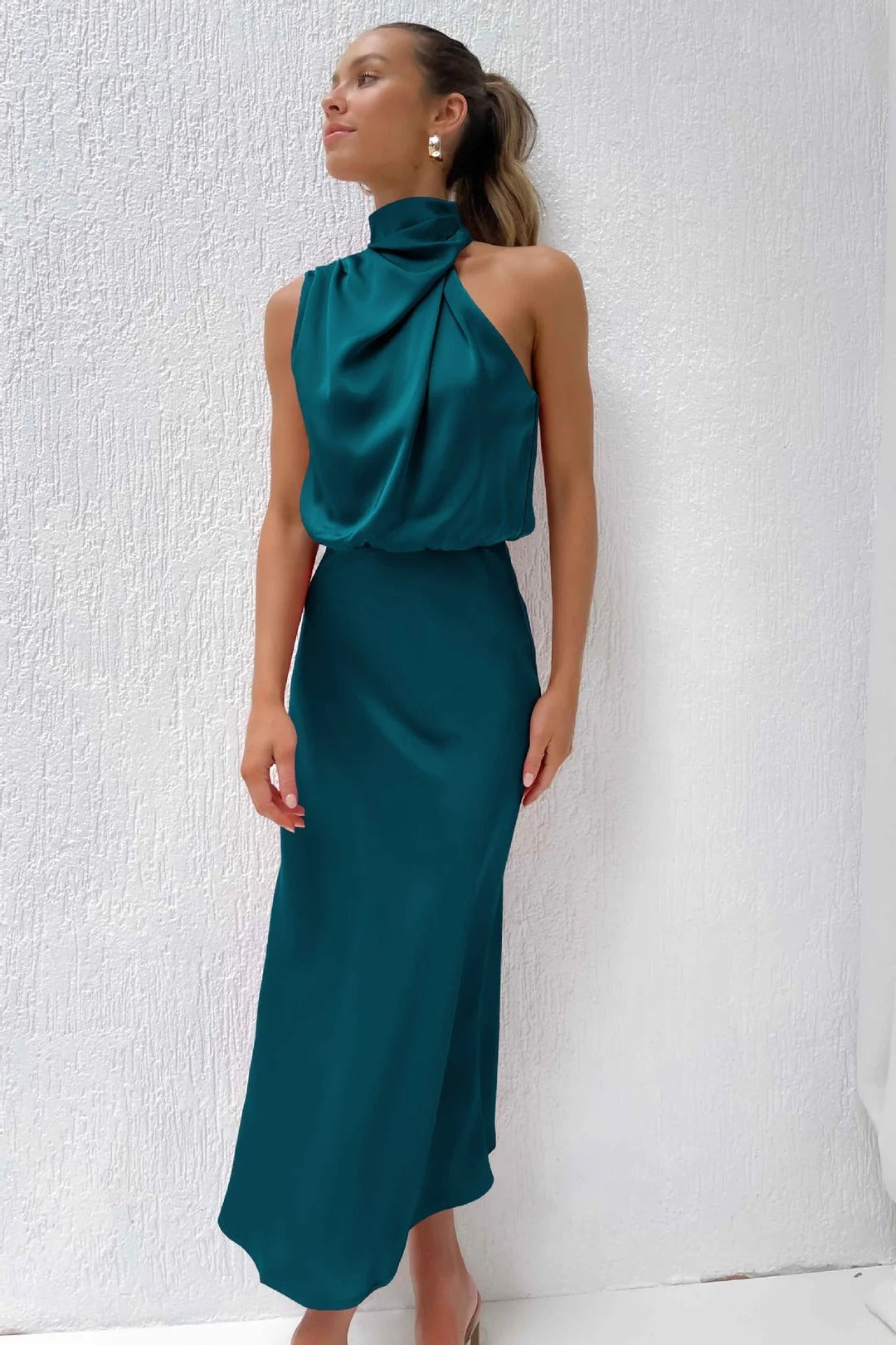 Noirel | Vestido elegante con drapeados