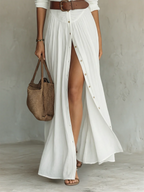 Noirel | Vestido largo con cuello de solapa y mangas largas