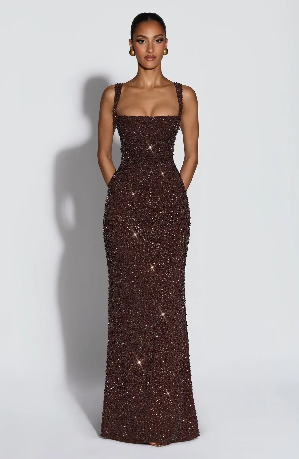 Noirel | Vestido largo con escote cuadrado