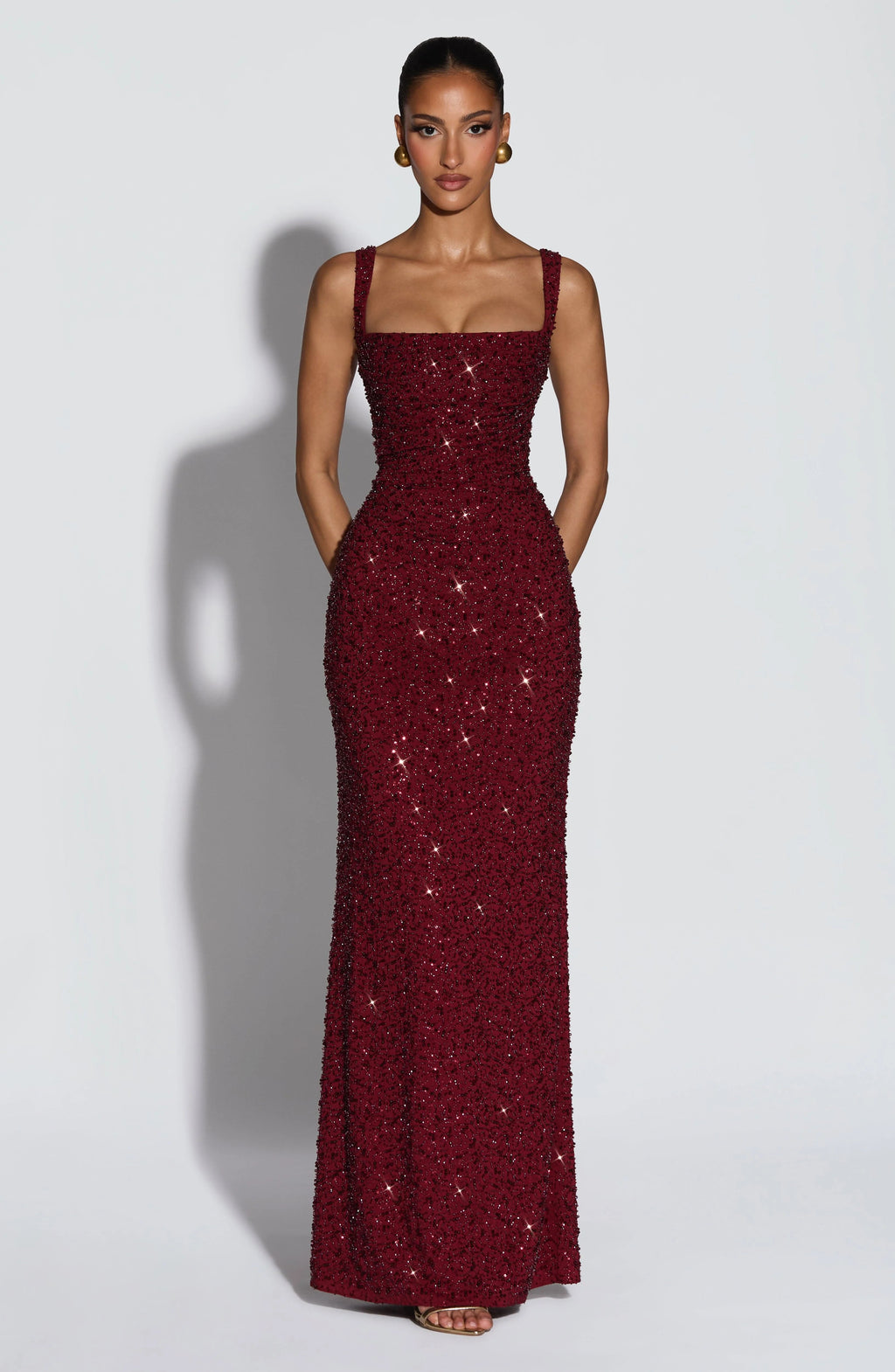 Noirel | Vestido largo con escote cuadrado