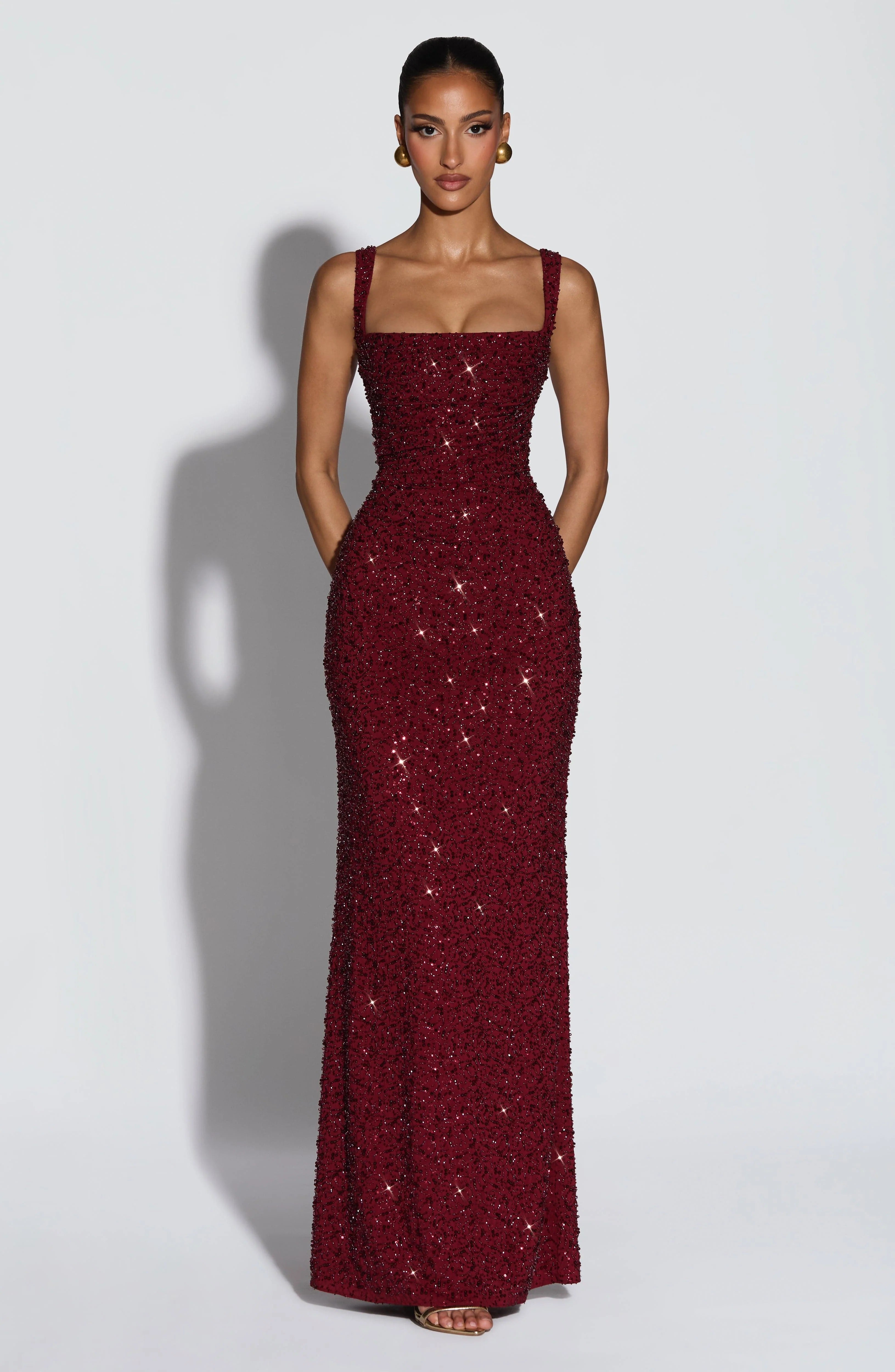 Noirel | Vestido largo con escote cuadrado