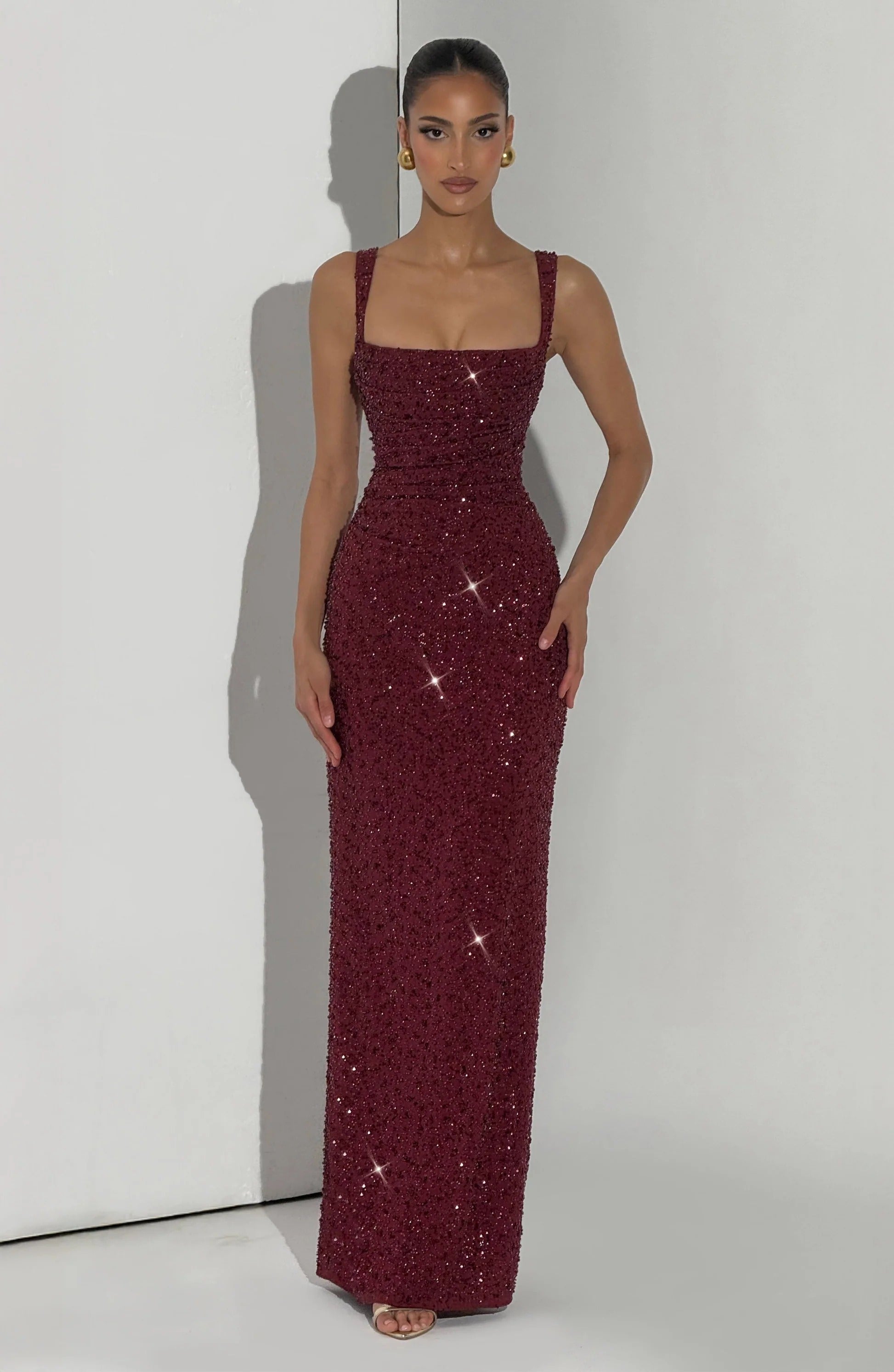 Noirel | Vestido largo con escote cuadrado