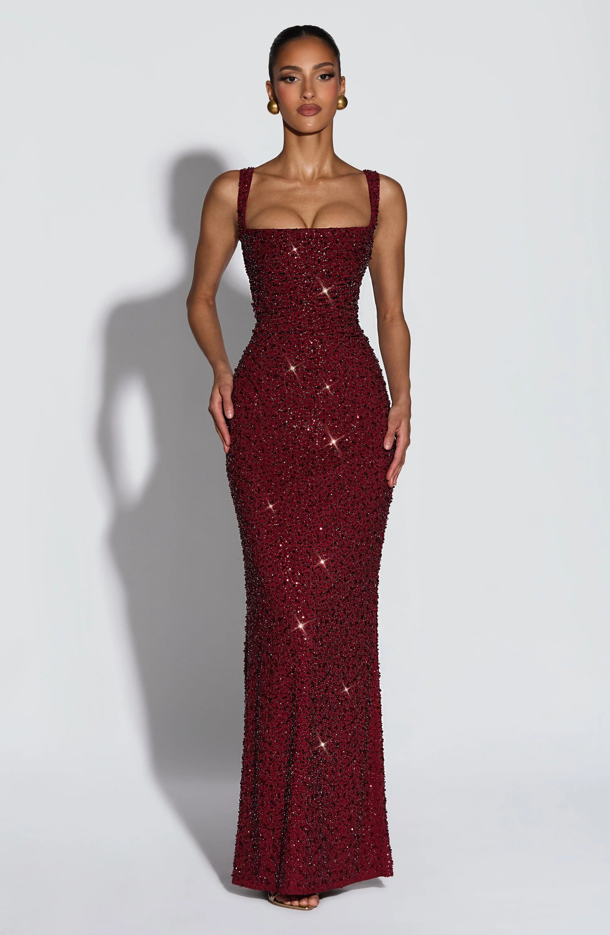 Noirel | Vestido largo con escote cuadrado