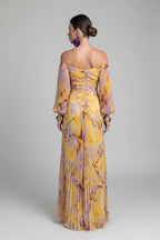 Noirel | Vestido largo de flores con escote pronunciado