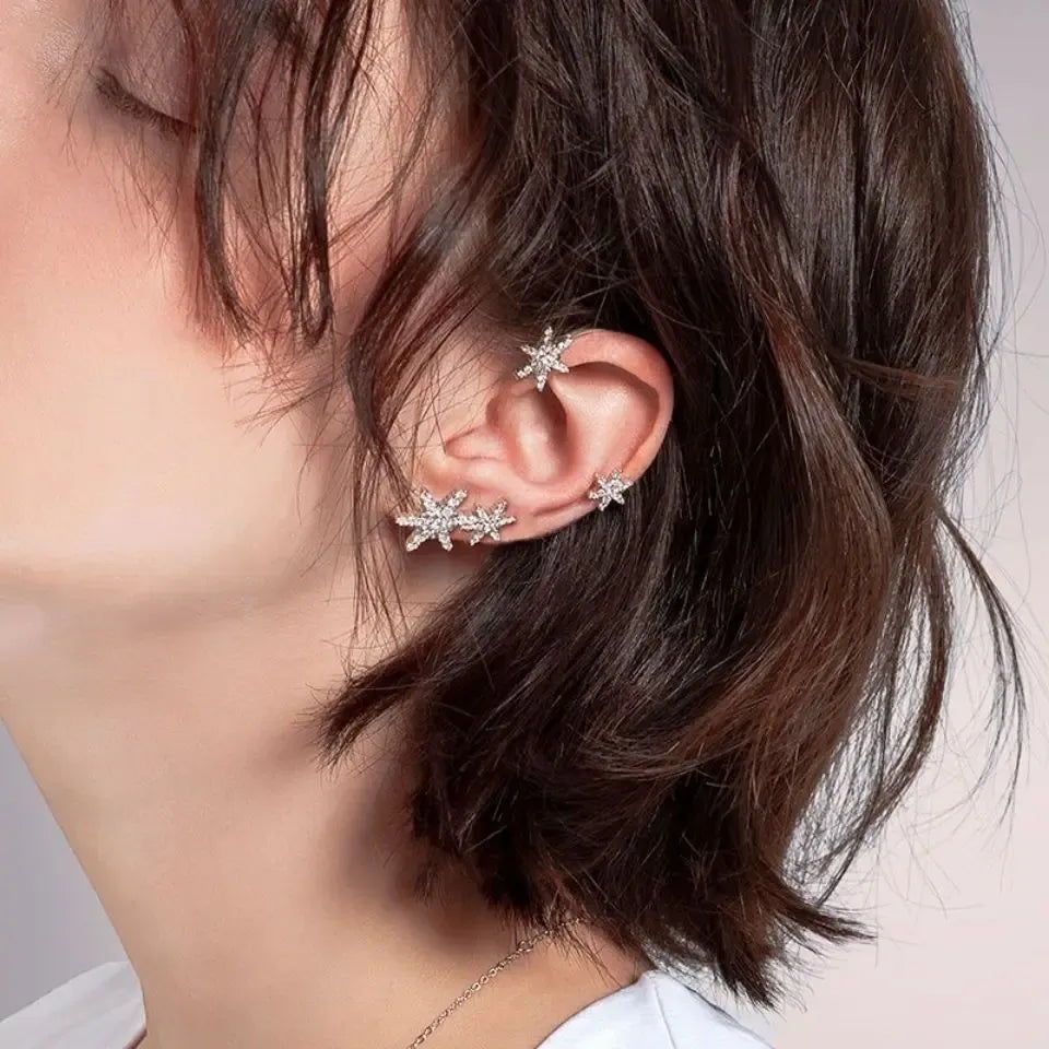 Eterna | Pendientes Ear Cuff Florales