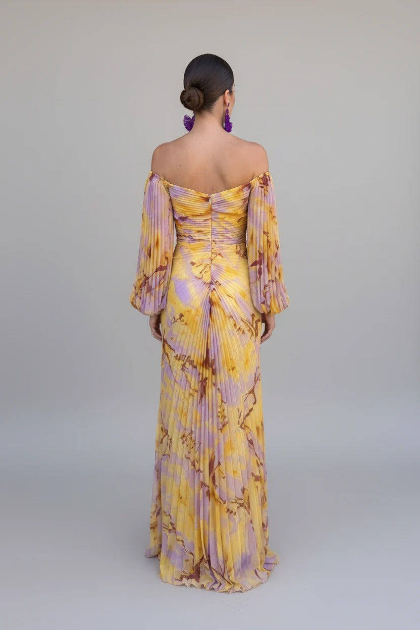 Noirel | Vestido largo de flores con escote pronunciado