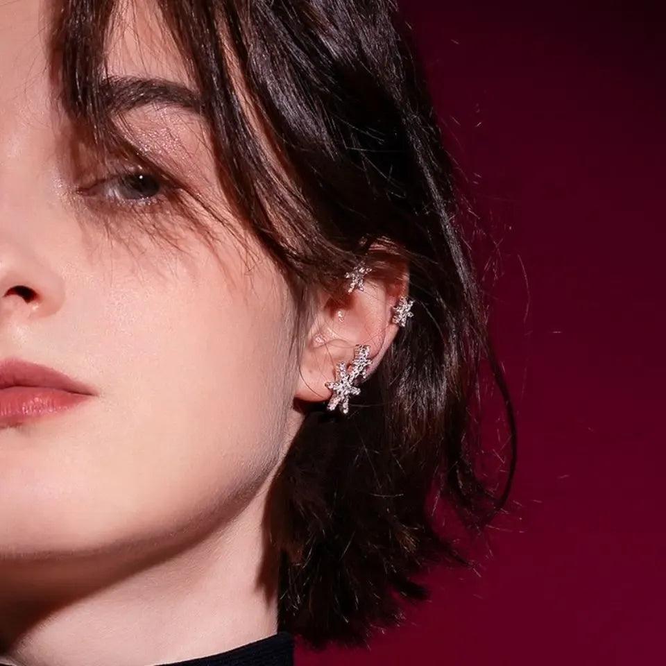 Eterna | Pendientes Ear Cuff Florales