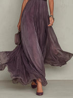 Noirel | Vestido largo morado con escote en forma de cerradura