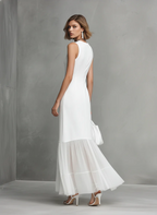Noirel | Elegante vestido blanco sin mangas para mujer